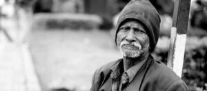 Homeless man on the street