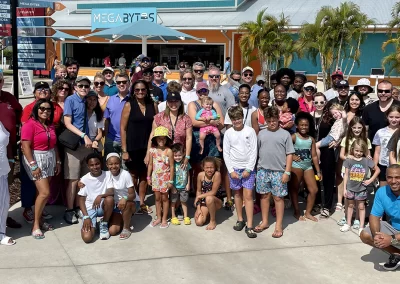 A group photo of the attendees at the Duck Race 2023